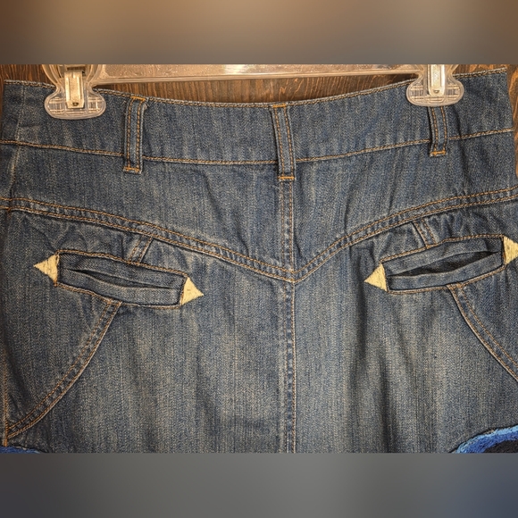 Oilily Blue Denim Pencil Skirt with Colorful Accents - Picture 9 of 15